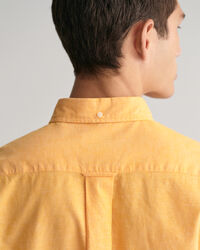 Regular Fit hemd van katoen en linnen