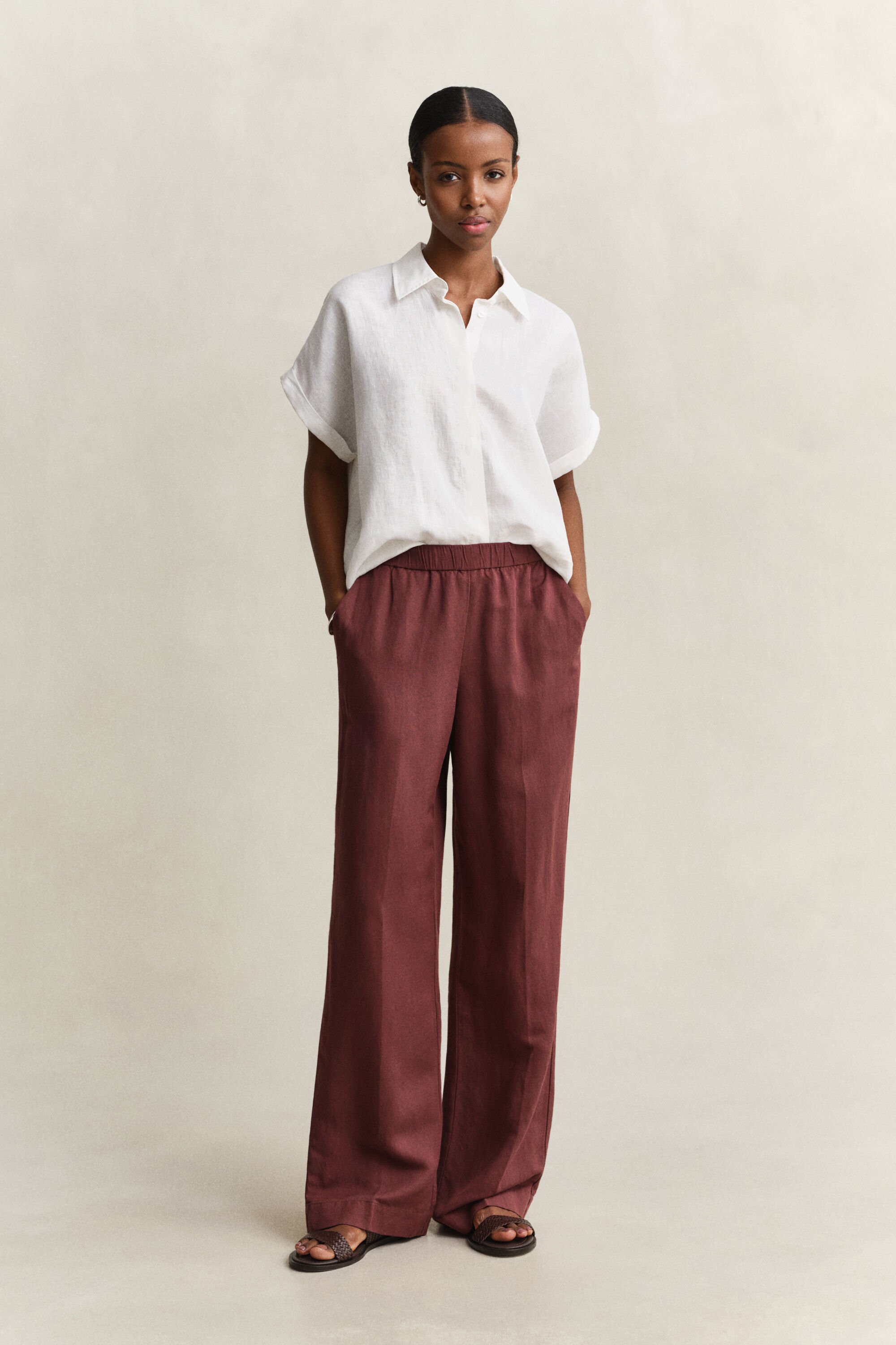 Chemise à mancherons en lin