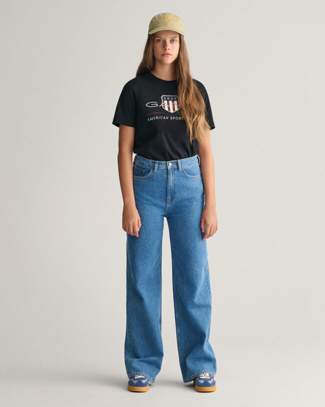 Teen Girls jeans met wijde pijpen