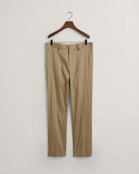 Pantalon de costume slim fit en coton et lin