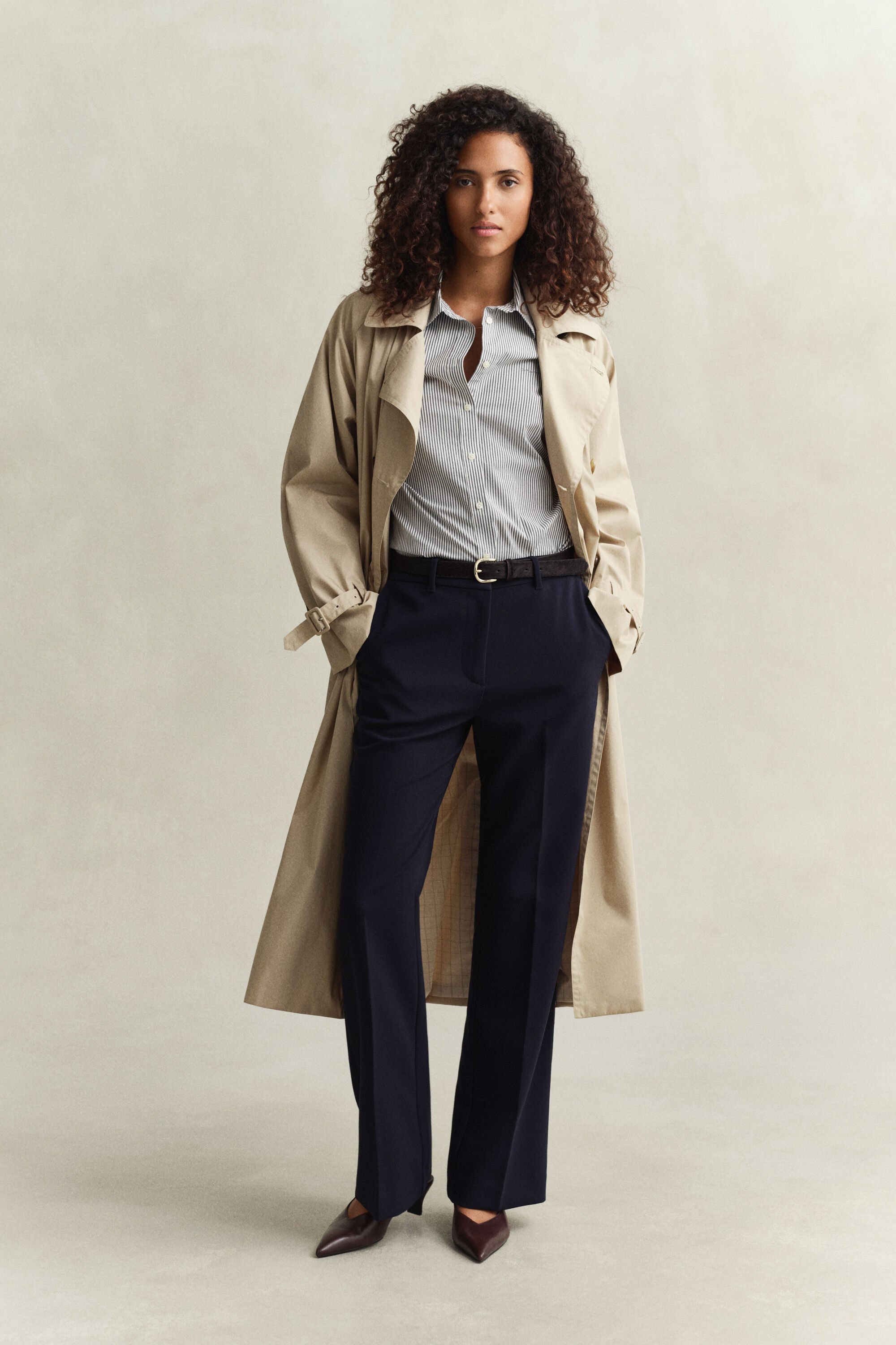 Pantalon décontracté coupe évasée