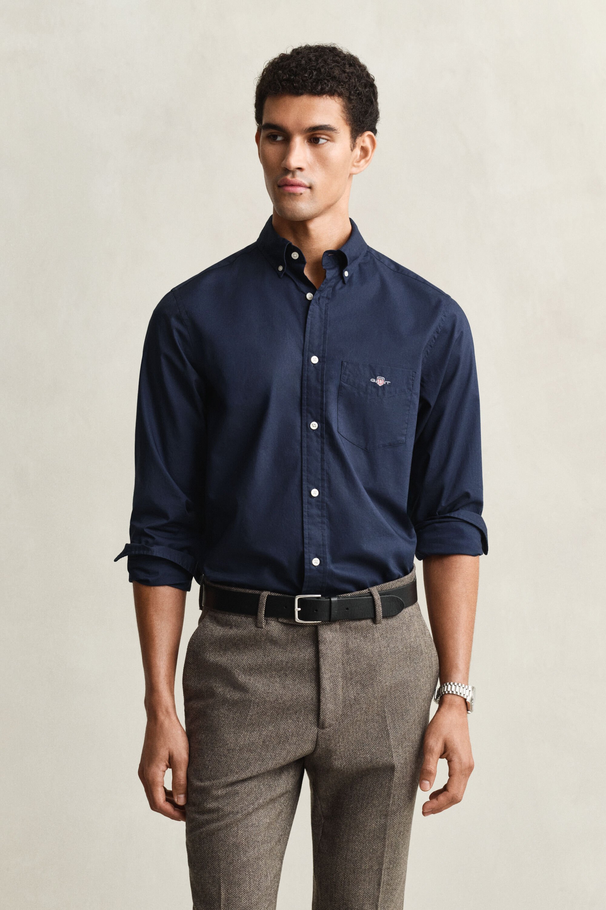 Regular Fit Classic overhemd van poplin