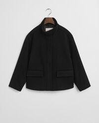 Veste courte zippée en laine