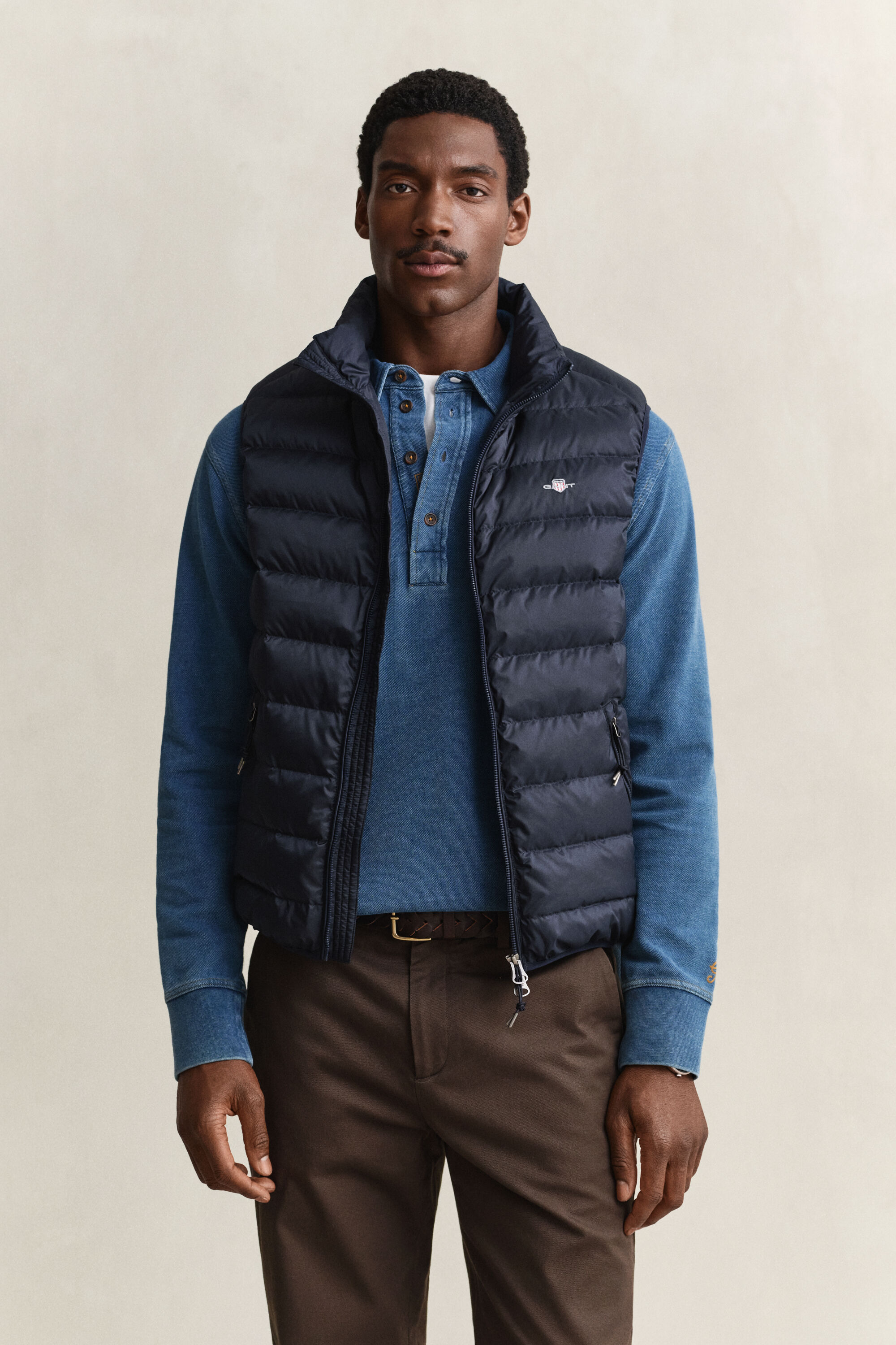 Lichte donsbodywarmer