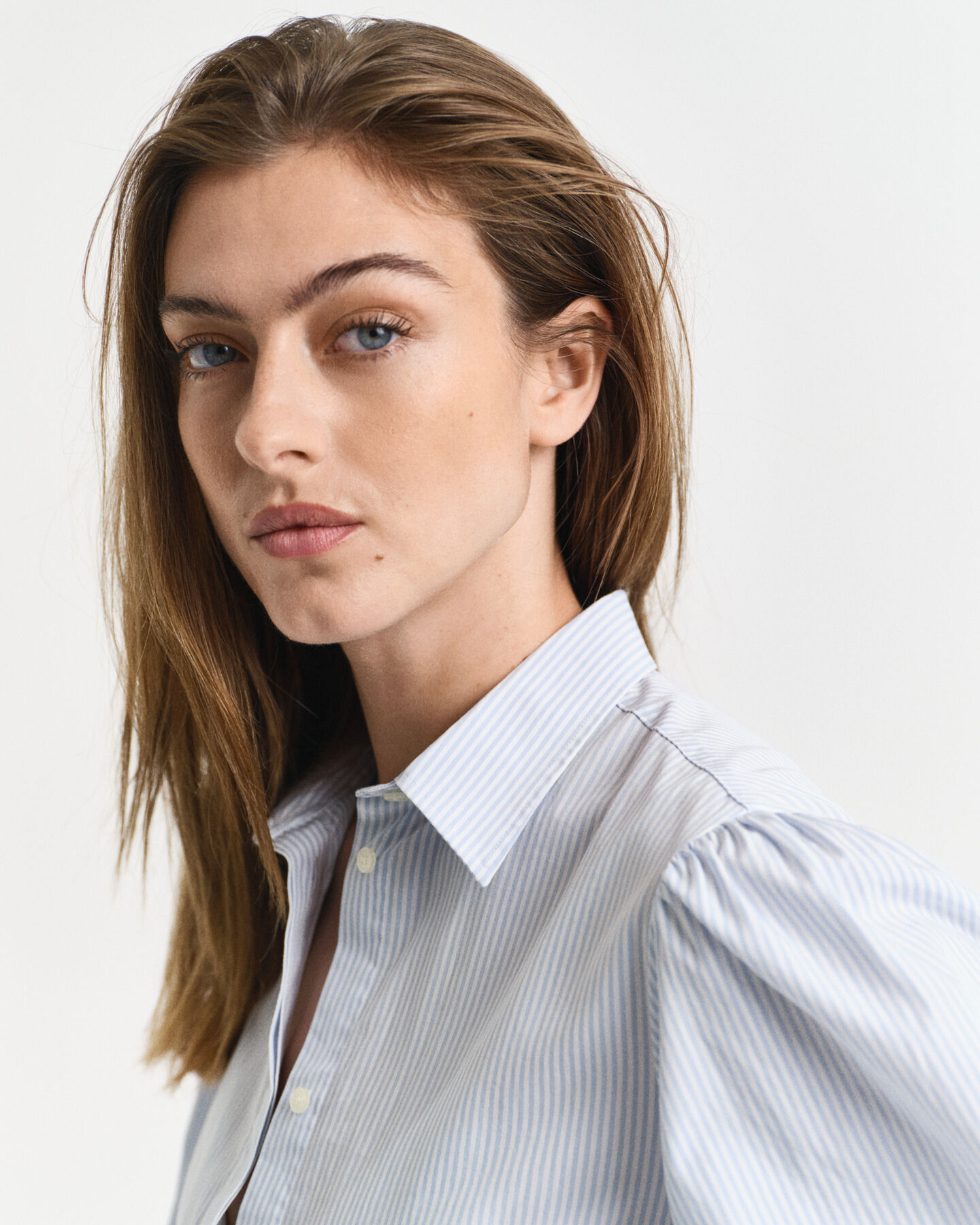 Robe en popeline à rayures Classic