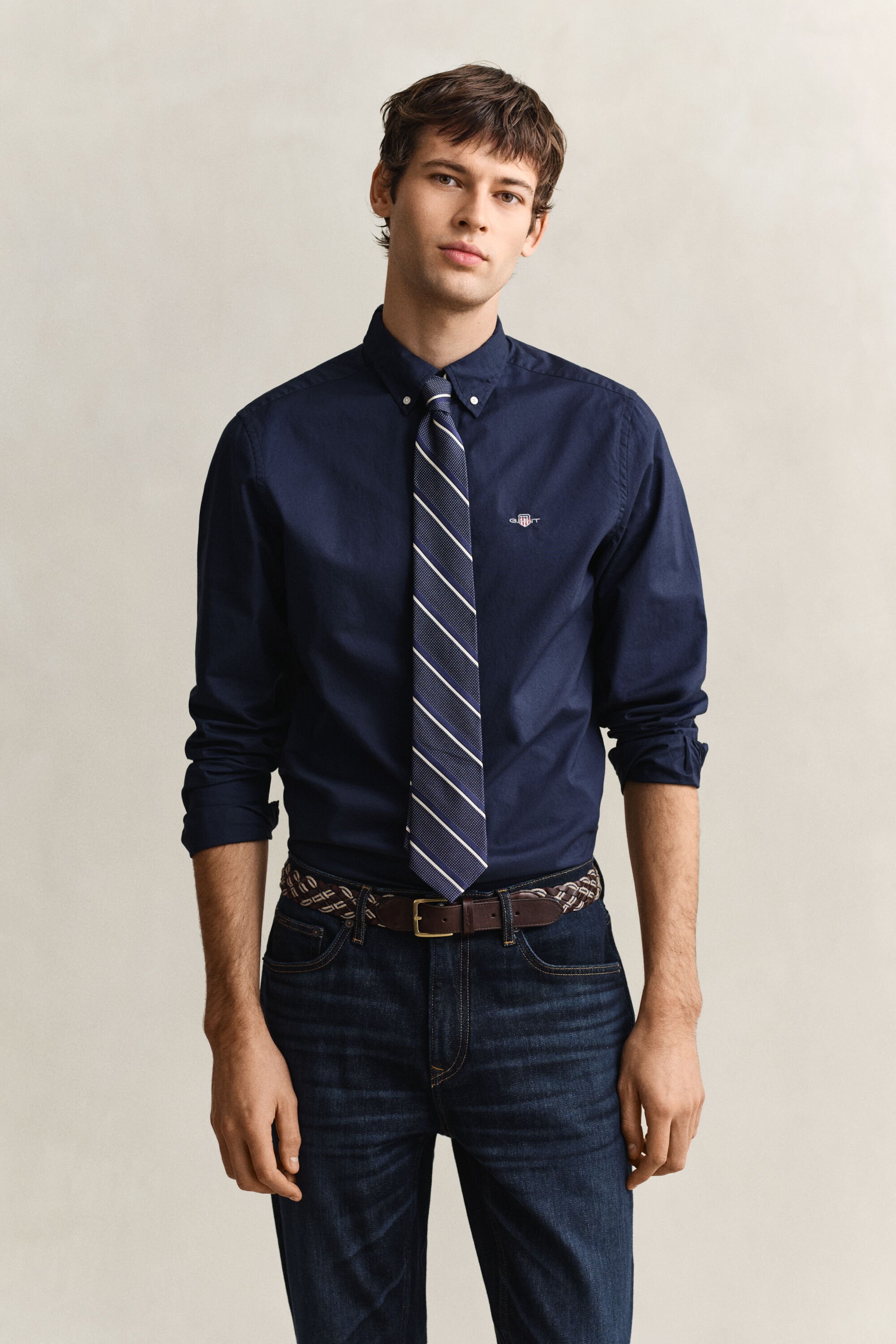 Slim Fit Classic overhemd van poplin