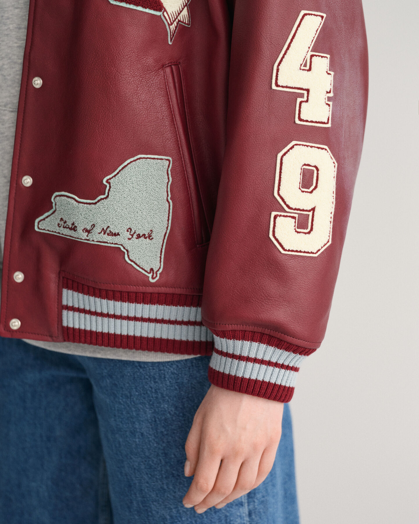 Leren GANT Varsity Jacket