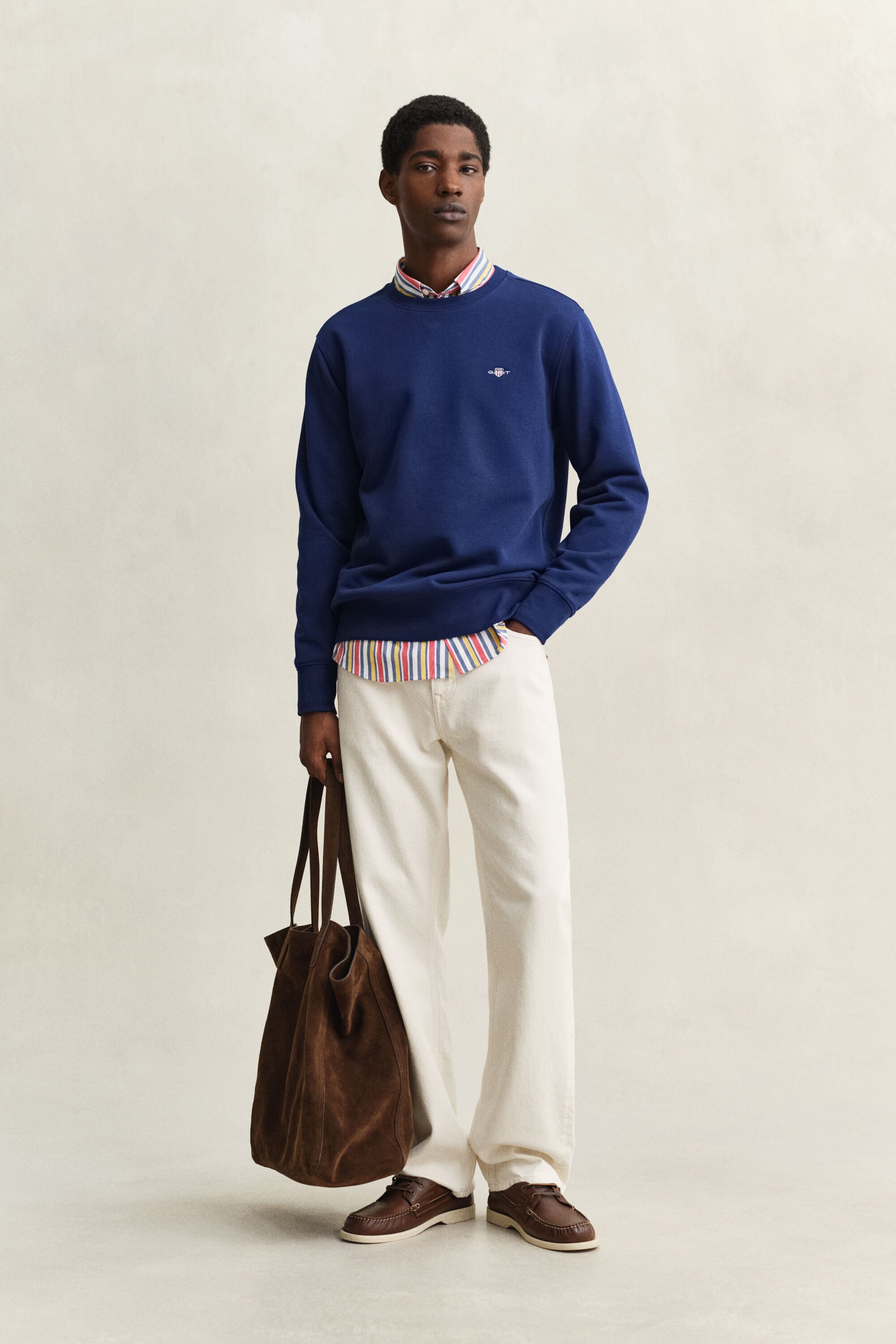 Shield sweatshirt met ronde hals