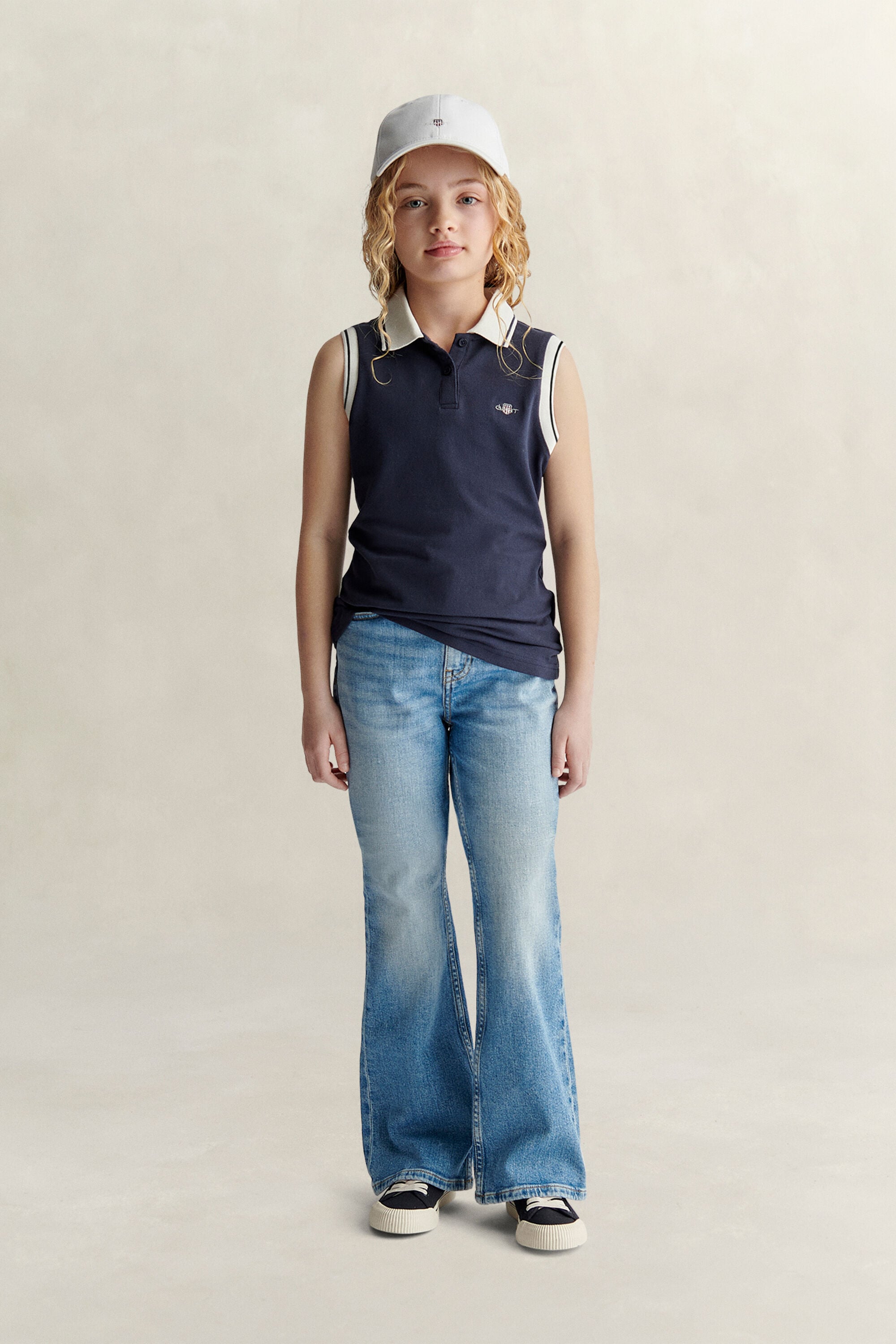 Teen Girls mouwloos poloshirt