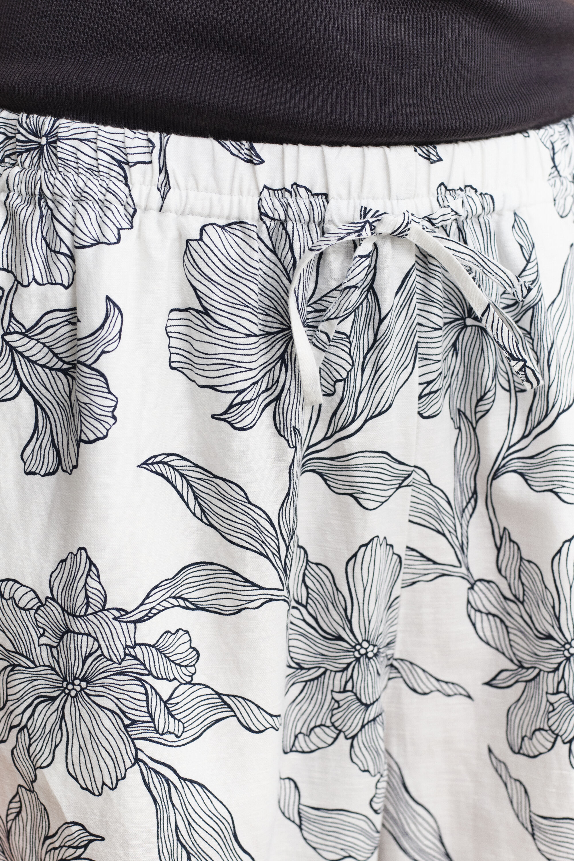 Pantalon en lin floral