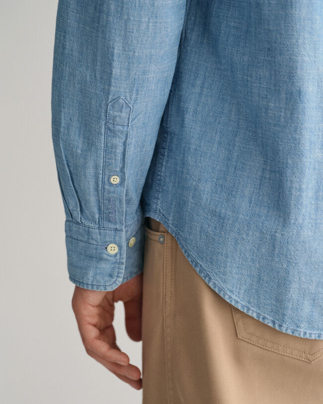 Chemise relaxed fit en chambray