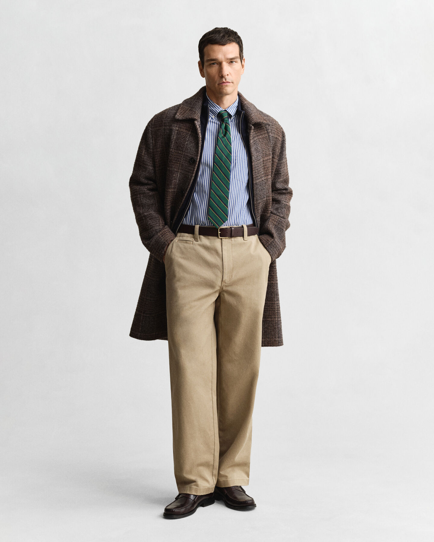 Chemise coupe regular en popeline à rayures classique