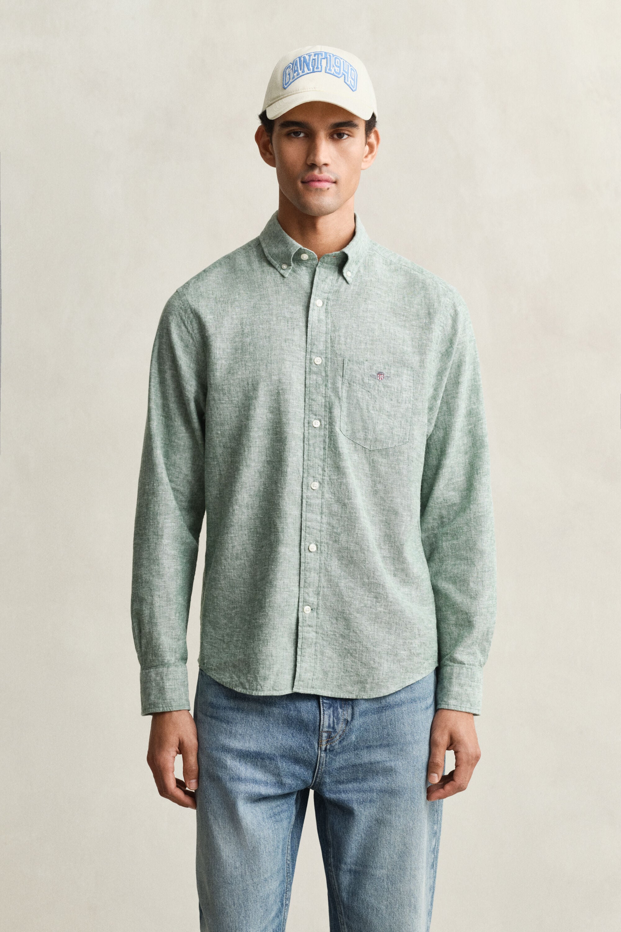 Chemise en lin mélangé