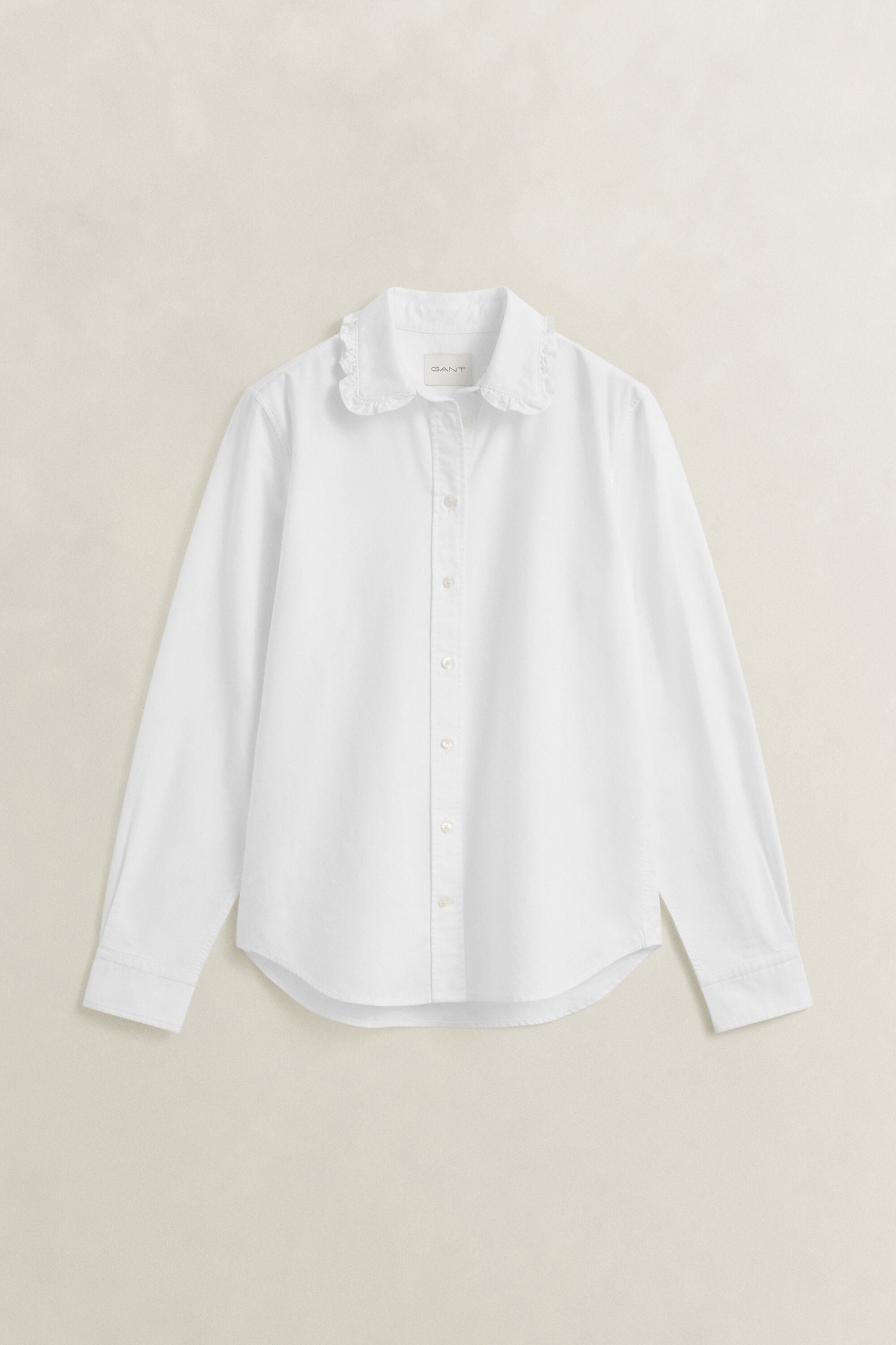 Chemise en coton Oxford classique à volants