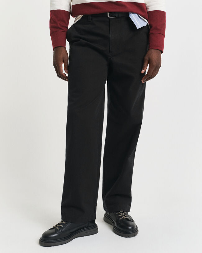 Relaxed Fit chino van katoenkeper