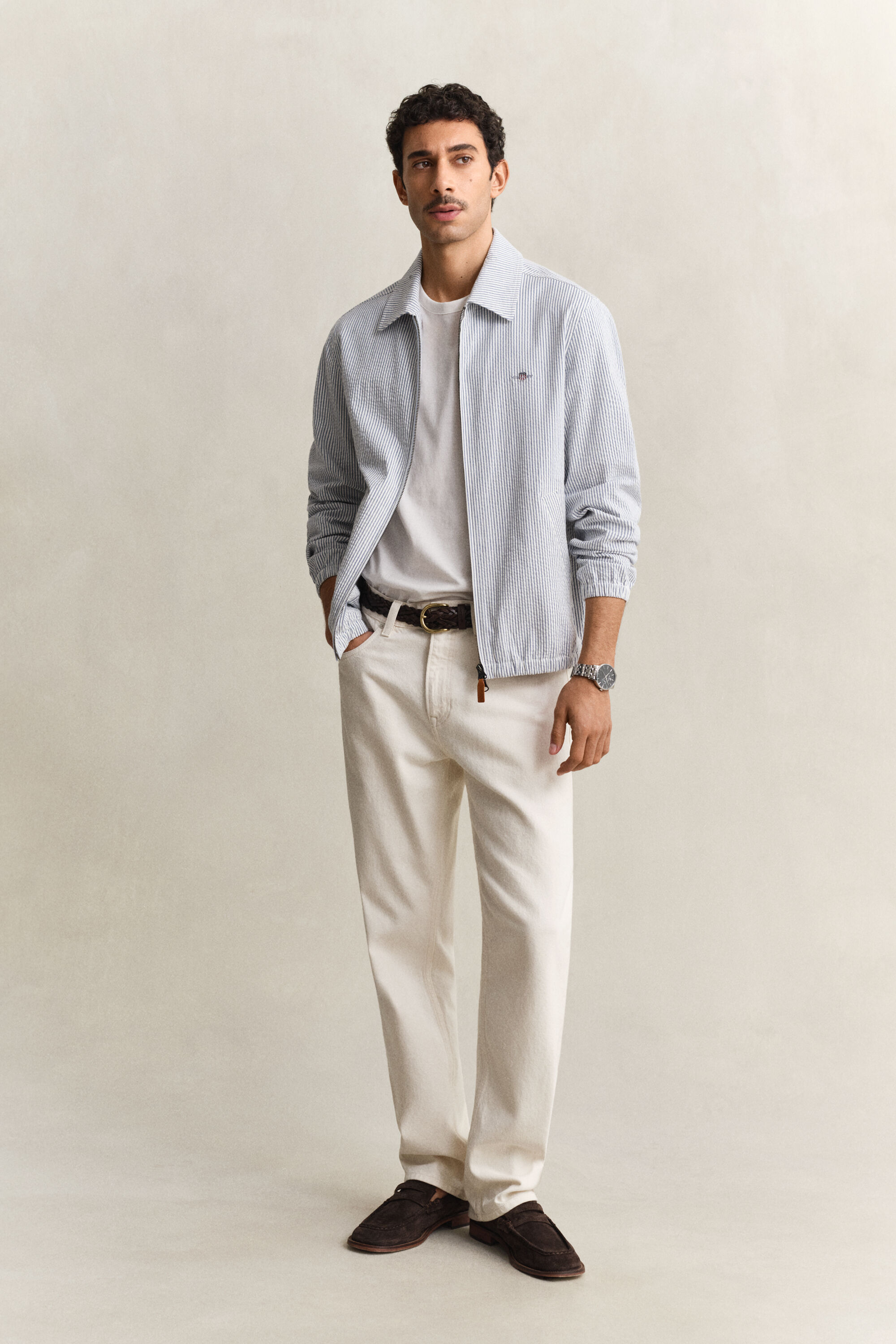 Veste Windcheater en seersucker