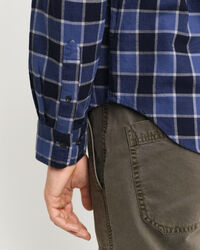 Regular Fit hemd met ruit en visgraatstructuur