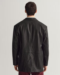 Veste blazer ultra-ample en cuir