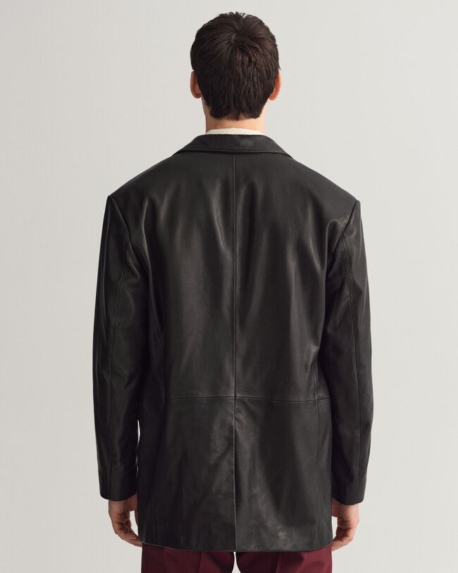 Veste blazer ultra-ample en cuir