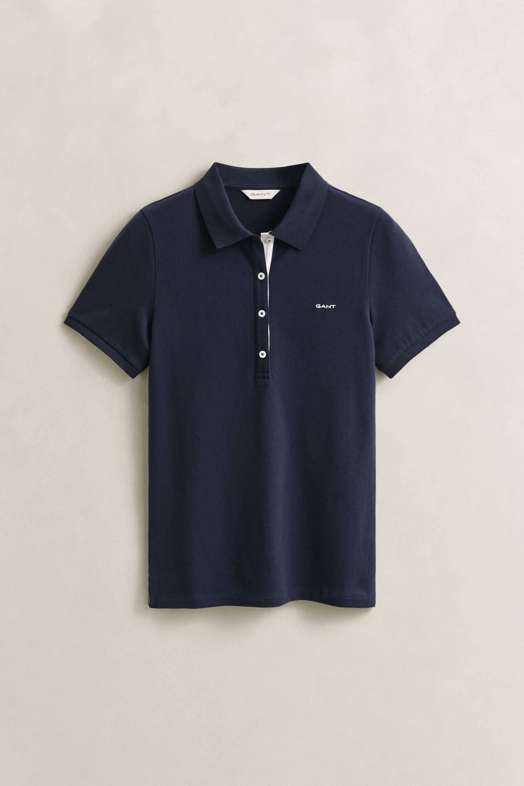 Piqué poloshirt met contrasterend detail