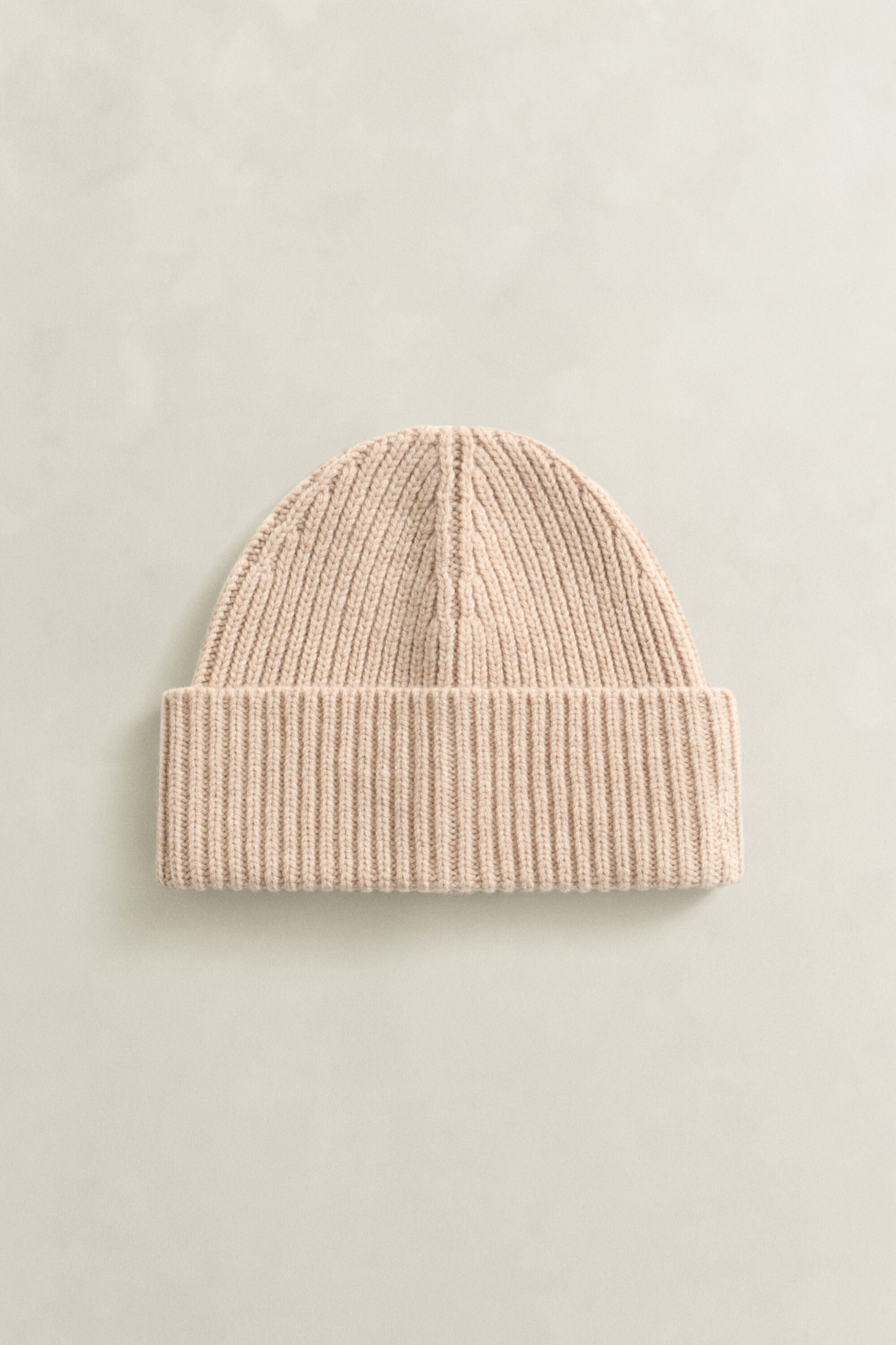 Geribde beanie van wol-kasjmiermix