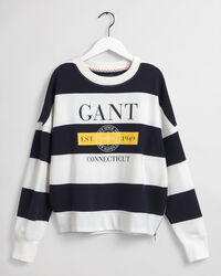 Gestreept nautisch sweatshirt met ronde hals