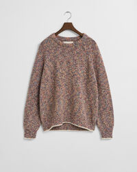 Pull col rond multicolore
