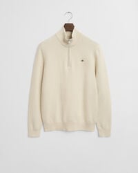 Pull à demi-zip micro texturé