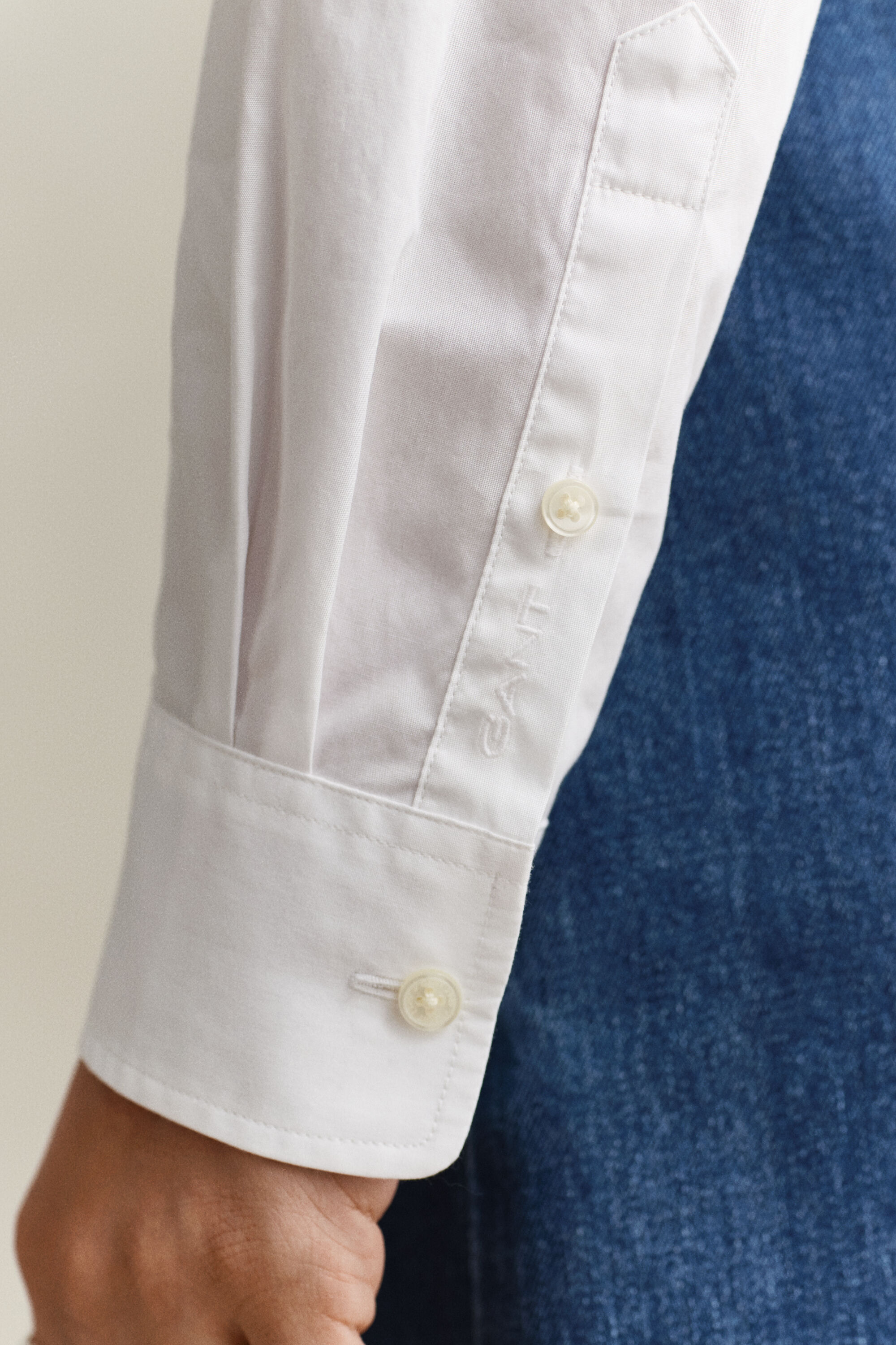 Chemise à volants en coton