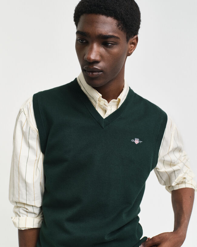 Pull sans manches en coton classique