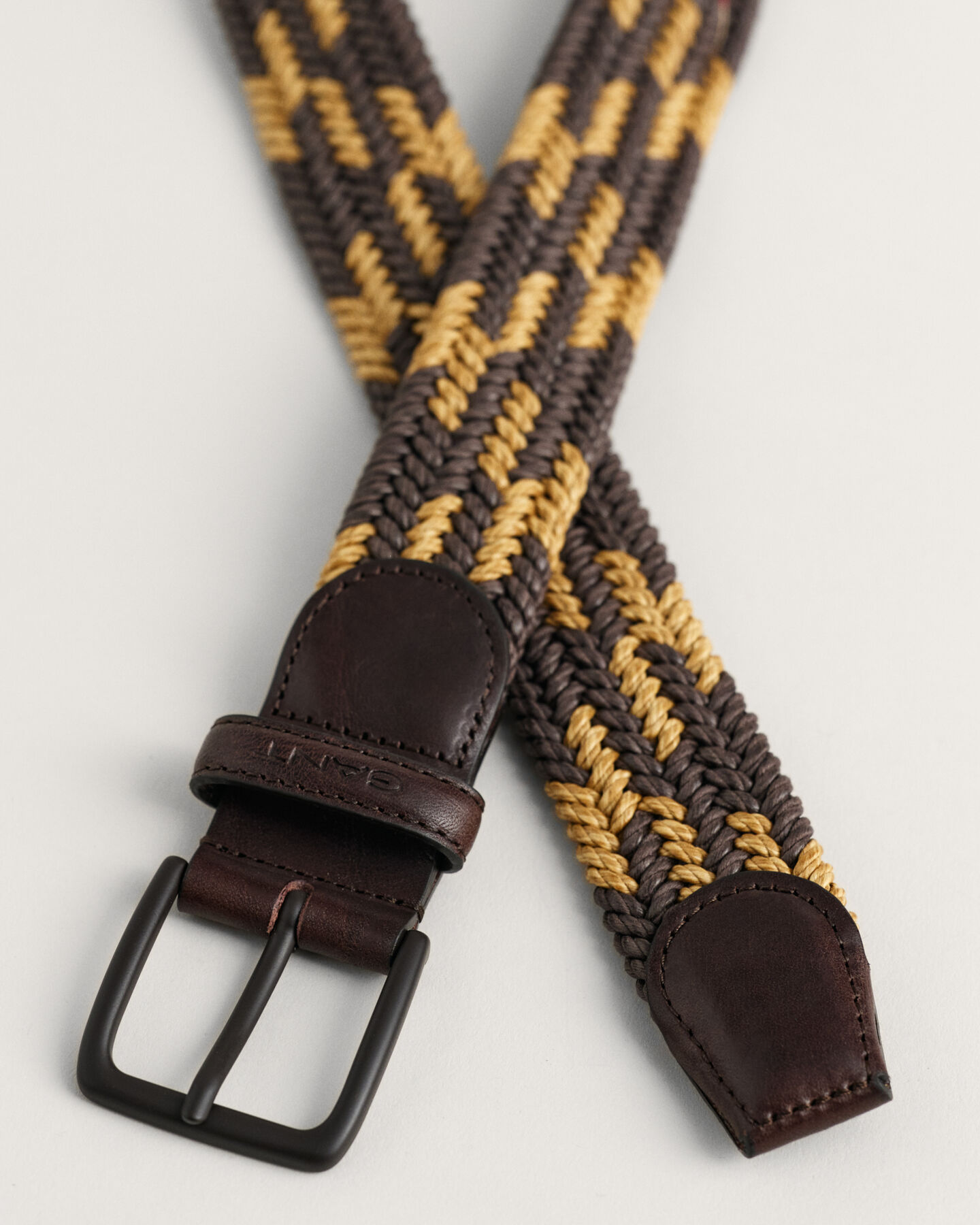 Contrast gevlochten elastische riem