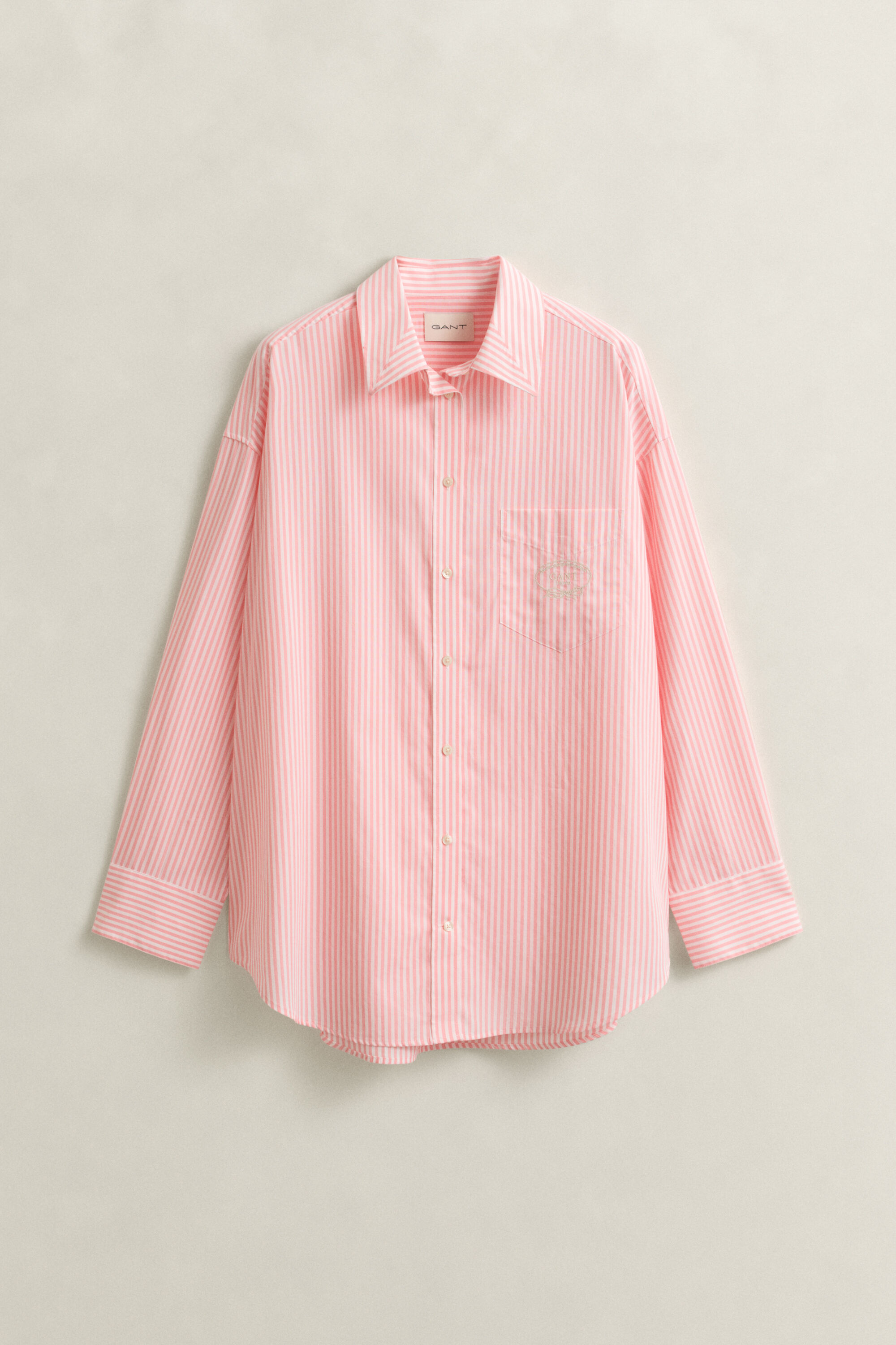 Chemise ultra-ample en popeline à rayures classique