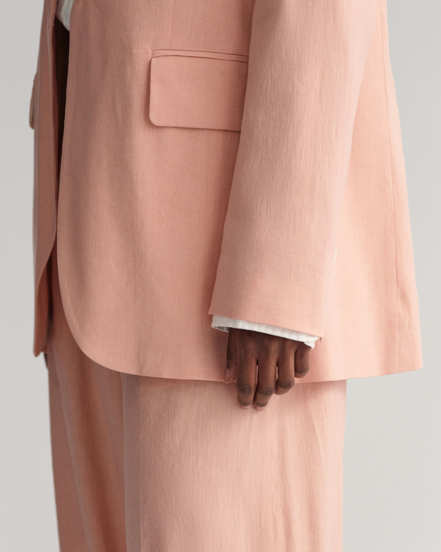 Veste blazer en lin stretch regular fit