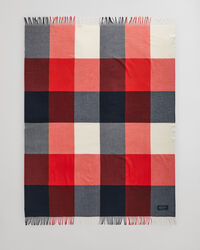 Jeté de lit en laine mérinos extra-fine à carreaux