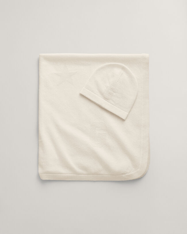 Baby cadeauset met dekentje en mutsje