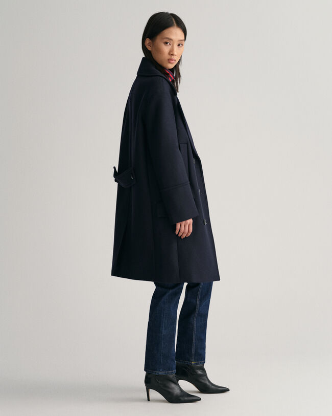 Caban en laine mélangée