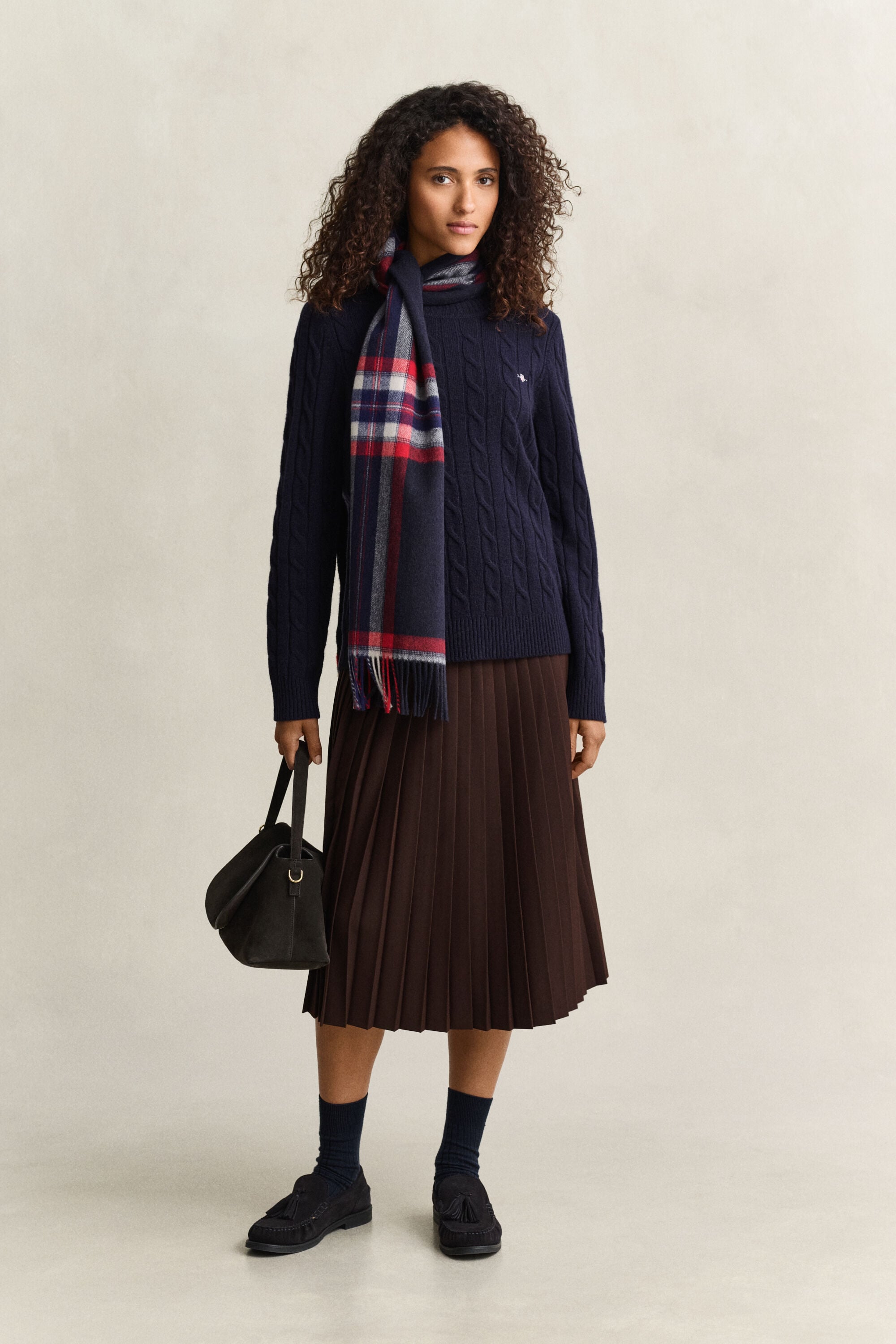 Pull en laine d’agneau à maille torsadée