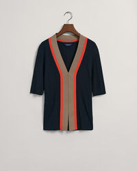 Haut col V c&ocirc;tel&eacute;