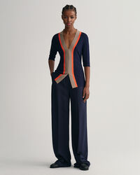 Haut col V c&ocirc;tel&eacute;