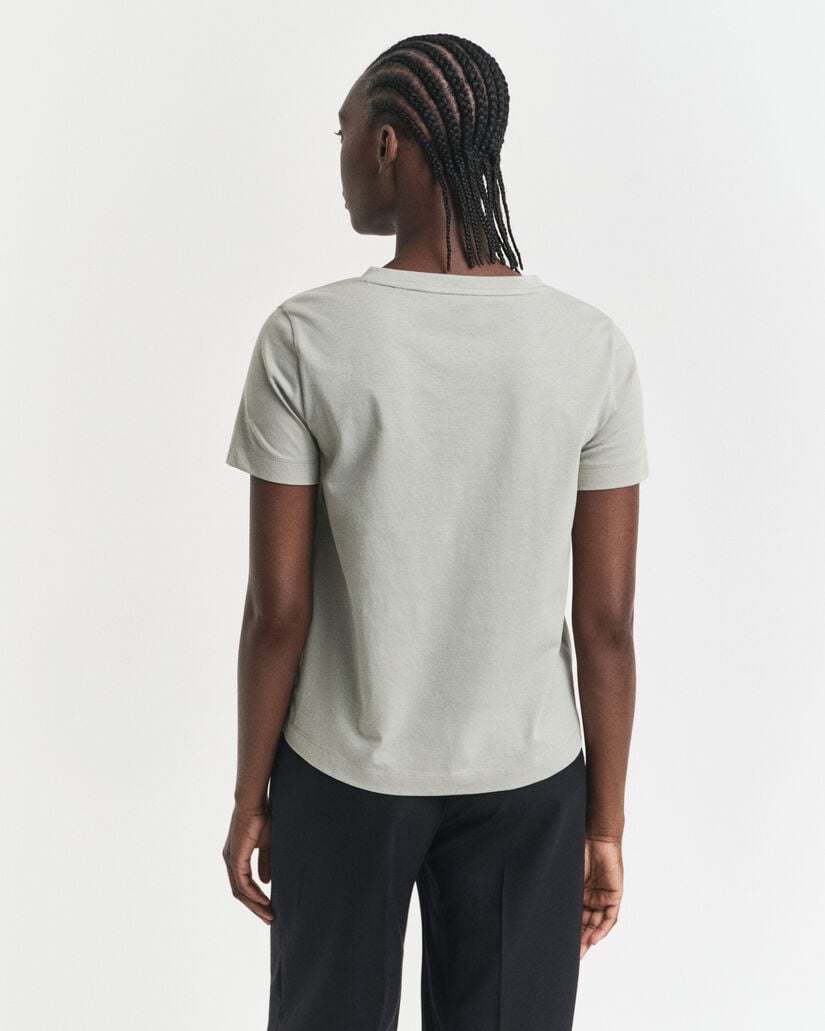 Shield T-shirt met V-hals