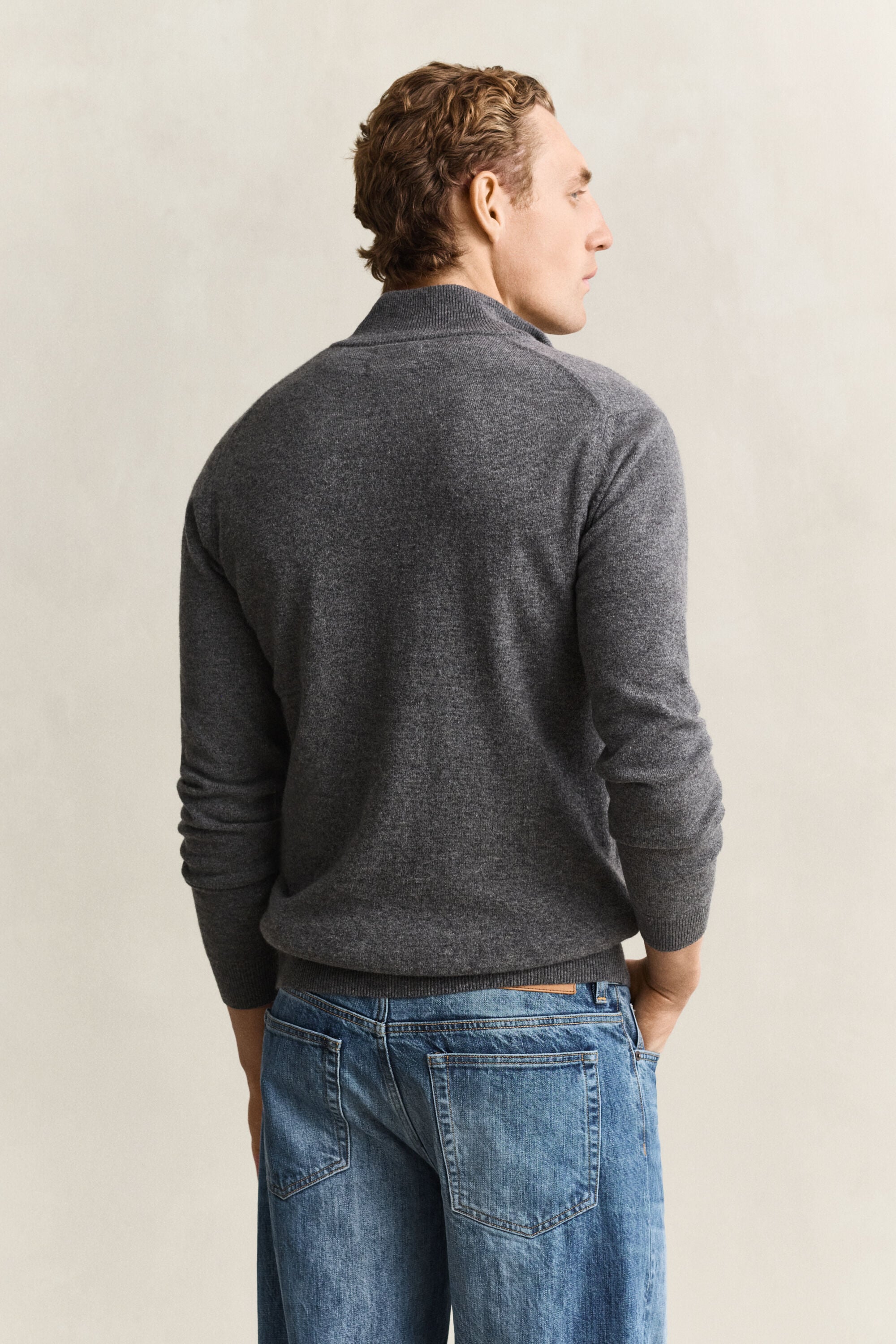 Lamswollen vest met ritssluiting