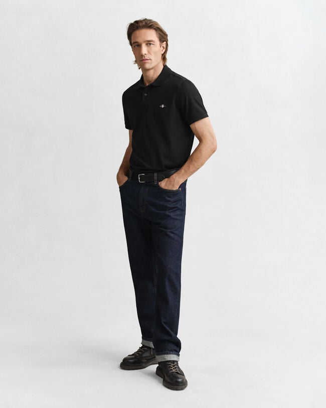 Regular Fit Shield piqué poloshirt