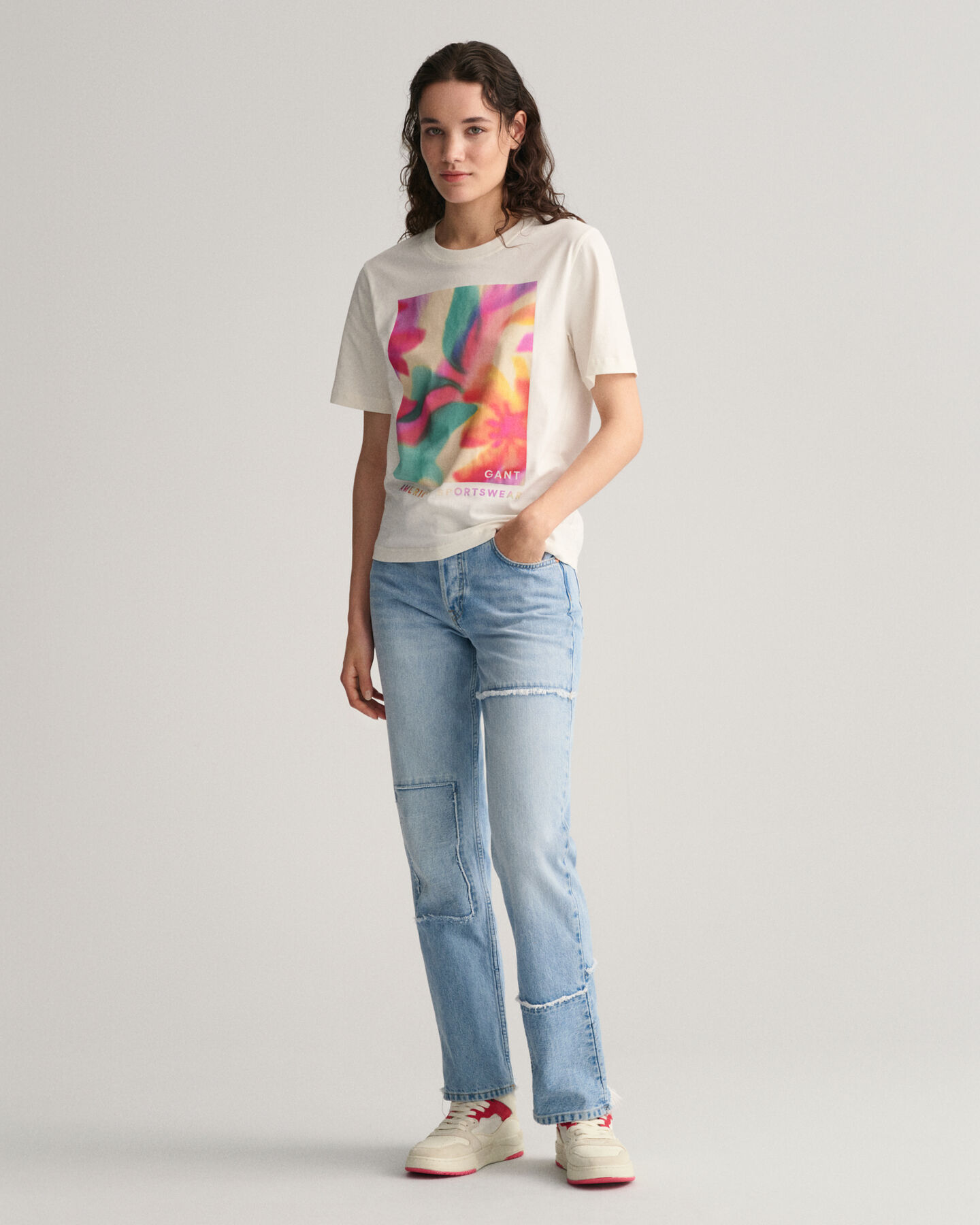 Graphic T-shirt met bloemenprint