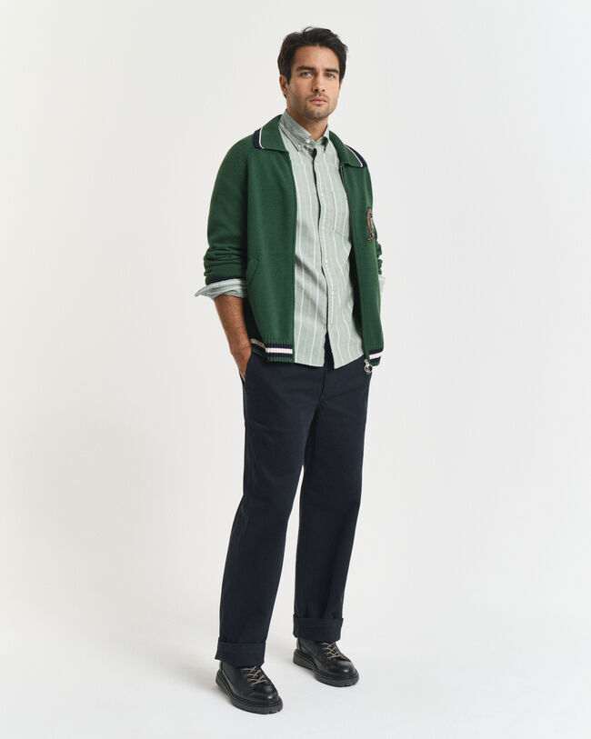 Chemise coupe regular en coton Oxford classique à rayures