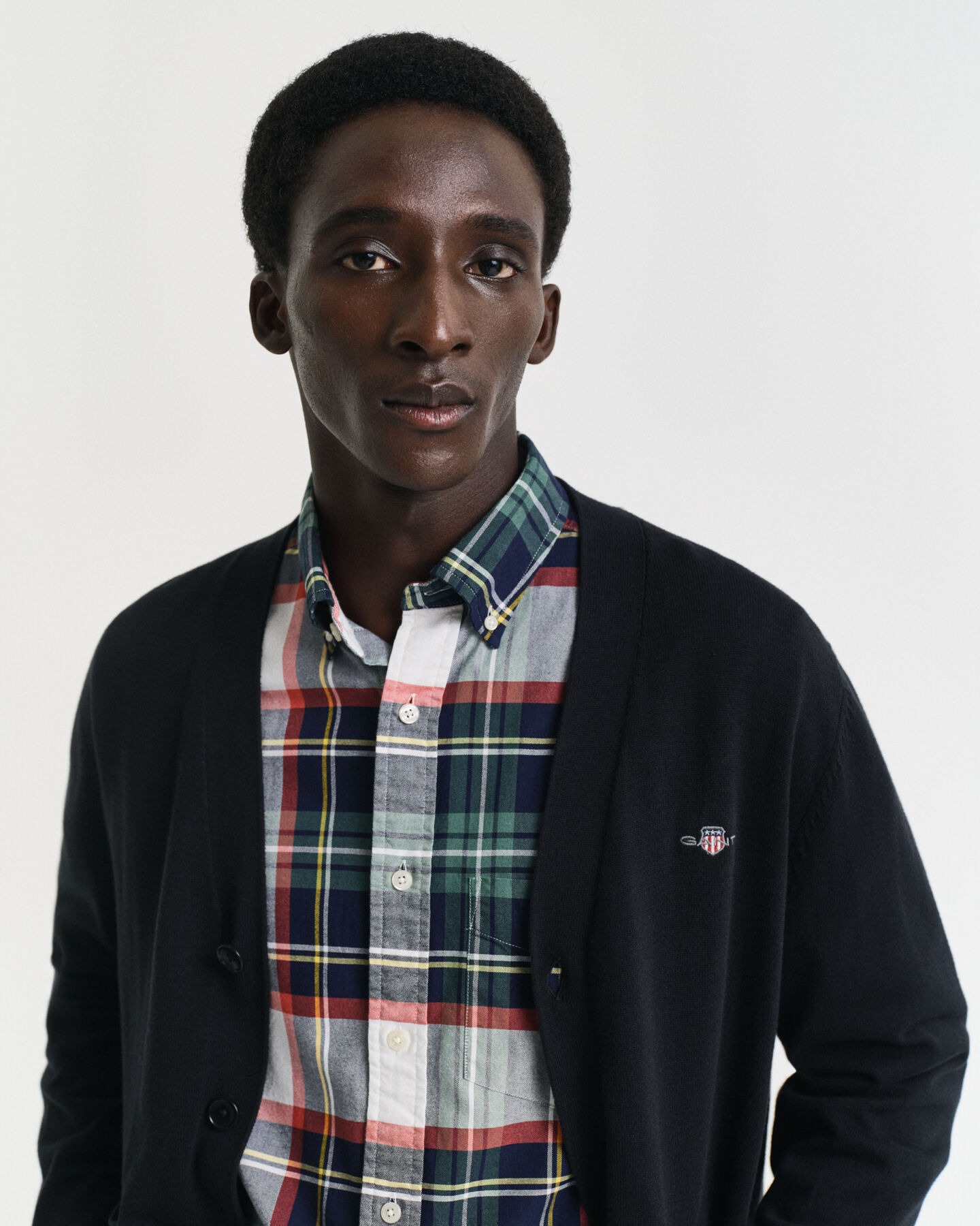 Klassieke katoenen vest met V-hals