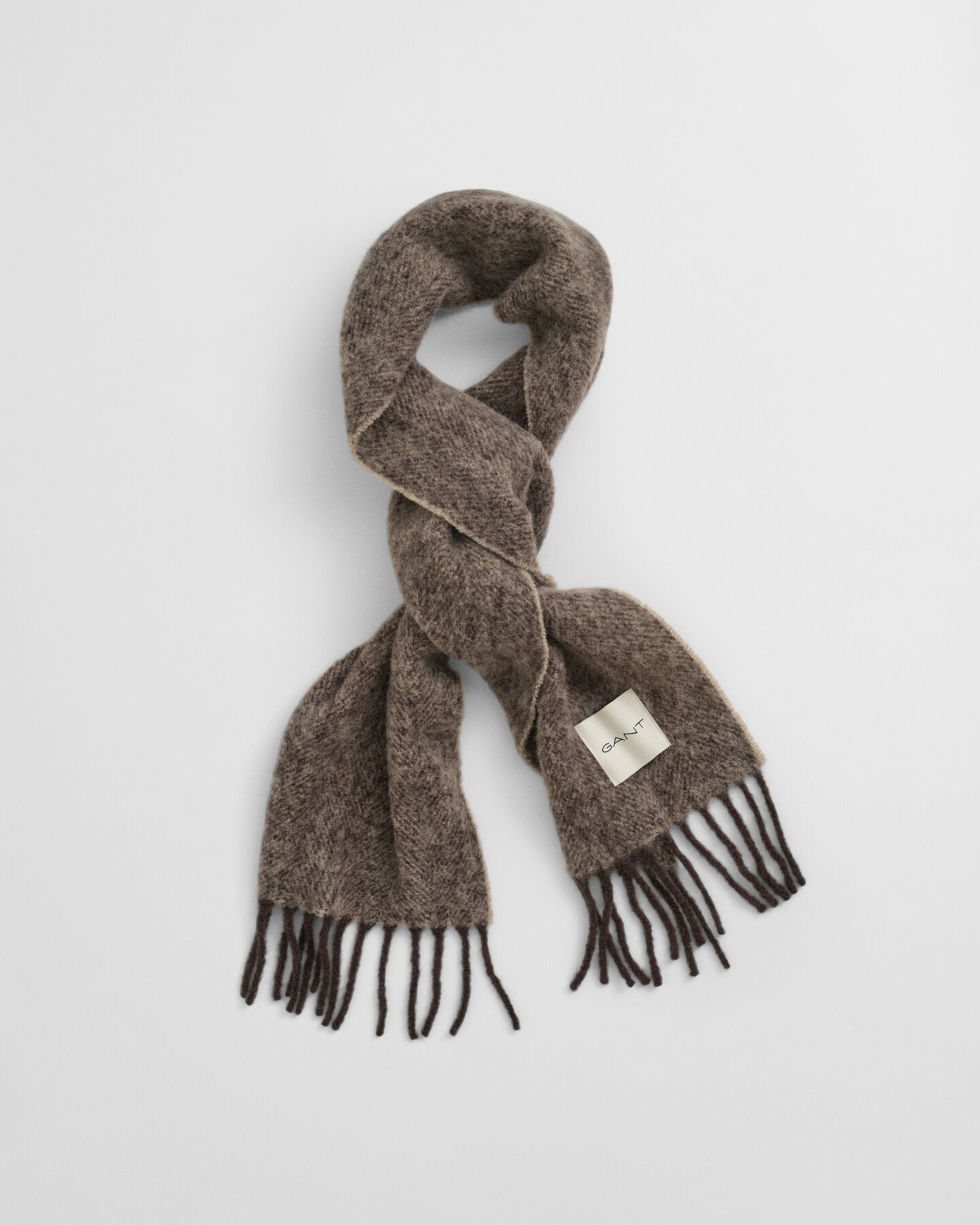 Écharpe en mohair et alpaga à chevrons