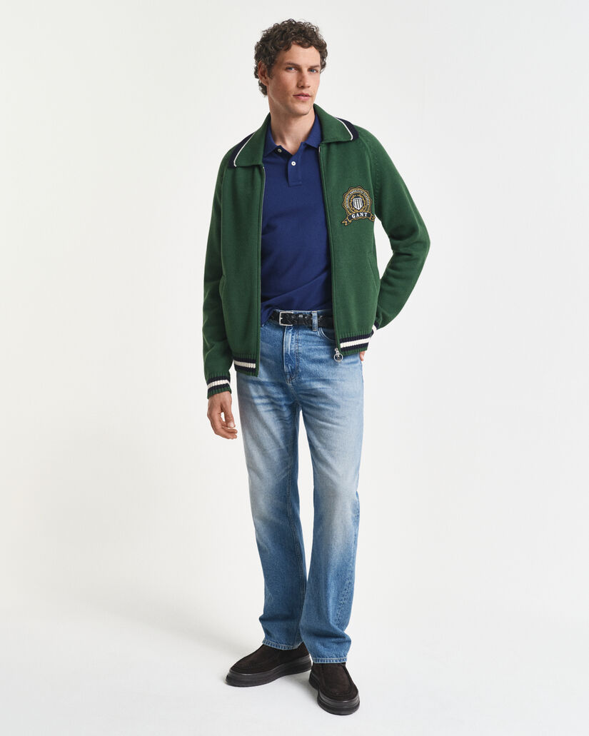 Regular Fit Shield piqué poloshirt