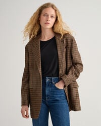 Veste blazer ultra ample à carreaux