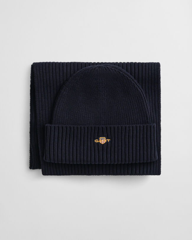 Cadeauset met Shield beanie en sjaal