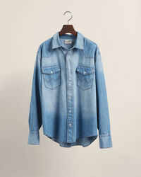 Chemise relaxed fit en denim Western Wrangler x GANT
